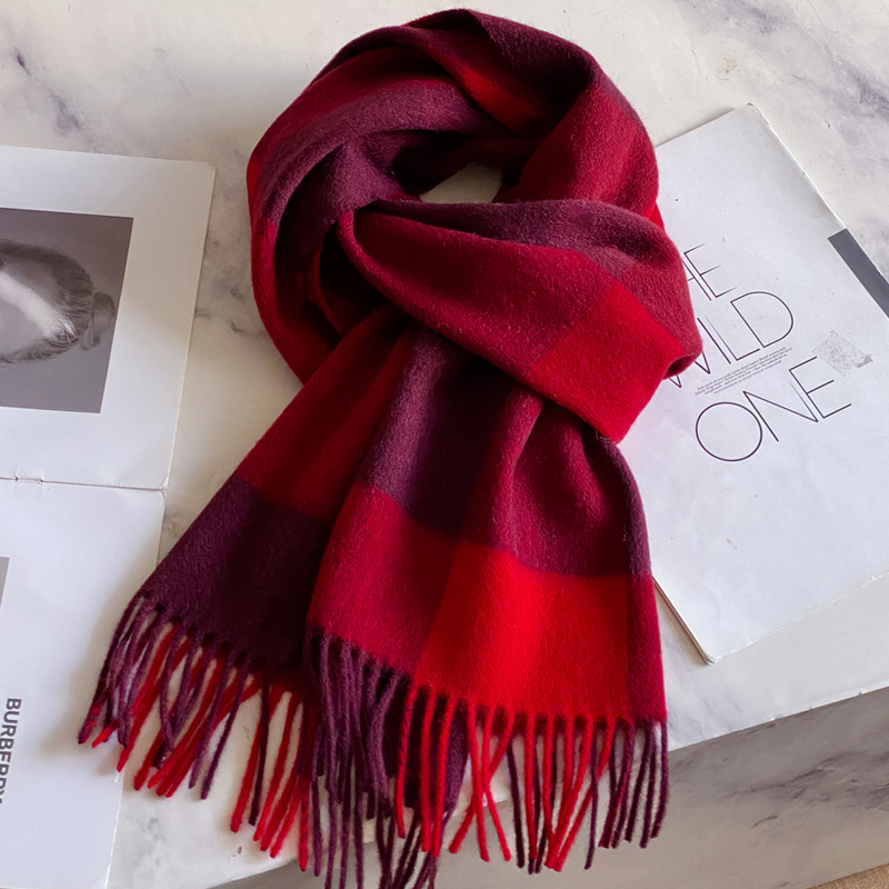 Men Scarf Wool - 100%ウールスカーフ メンズ レディース 冬用 厚手 暖かい