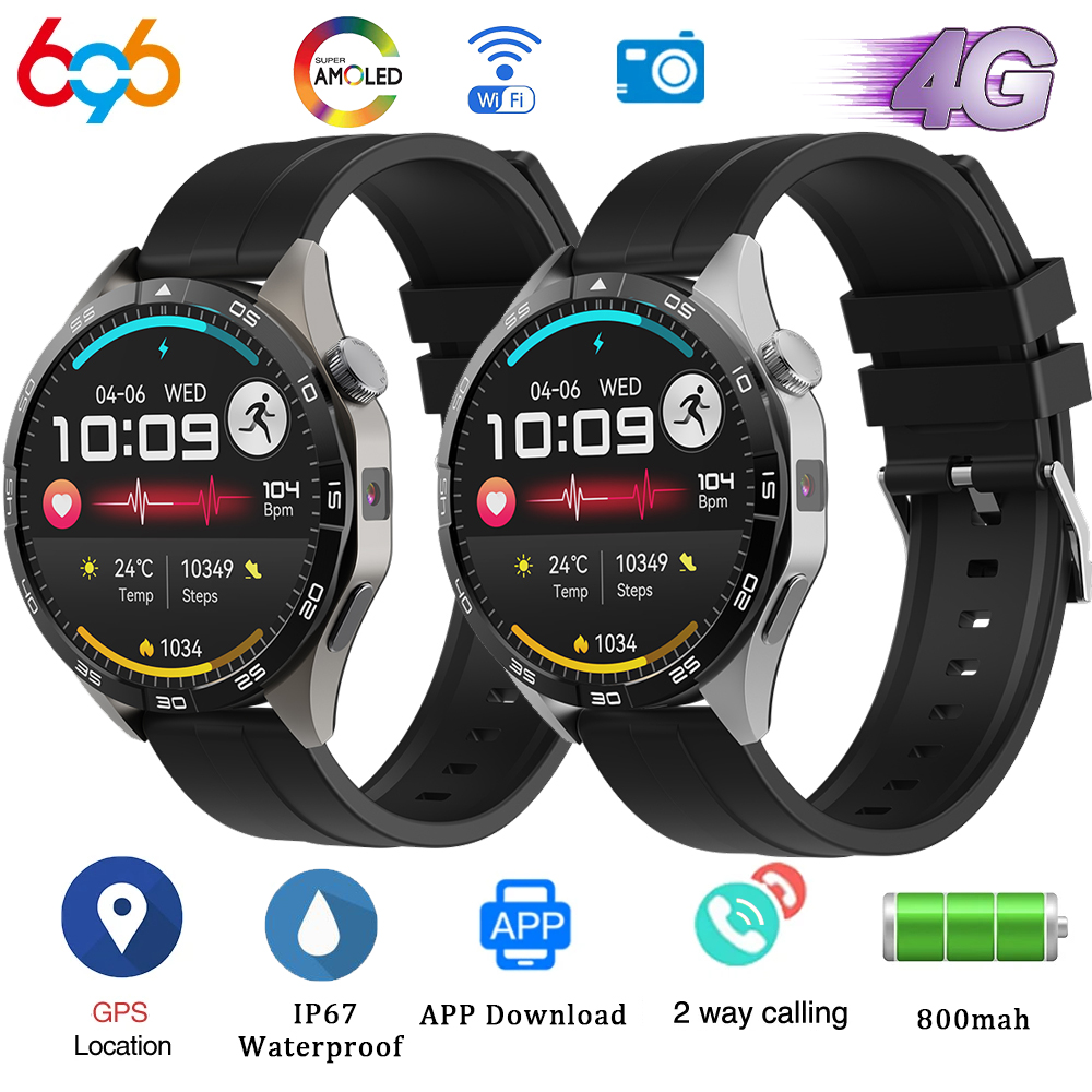 Men'S Fashion App - AMOLED スクリーン 4G 通話スマートウォッチ男性女性アプリダウンロード GPS スマートウォッチ