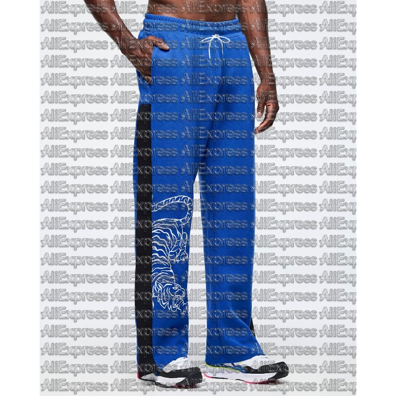 Mens Fashion Trends 2026 - 2026春夏売れ筋ZW新作トレンド個性プリント3Dブルーゆったりパンツ男女兼用カジュアルスポーツパンツ