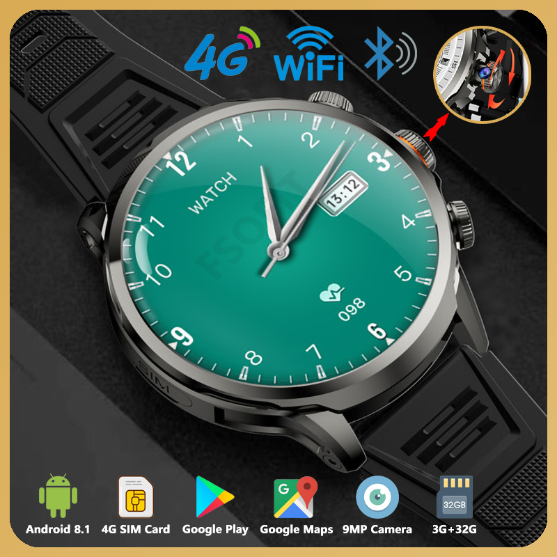 Men'S Fashion App - 4GネットワークAndroidスマートウォッチ180 ° 9MP カメラ APP 無料ダウンロード