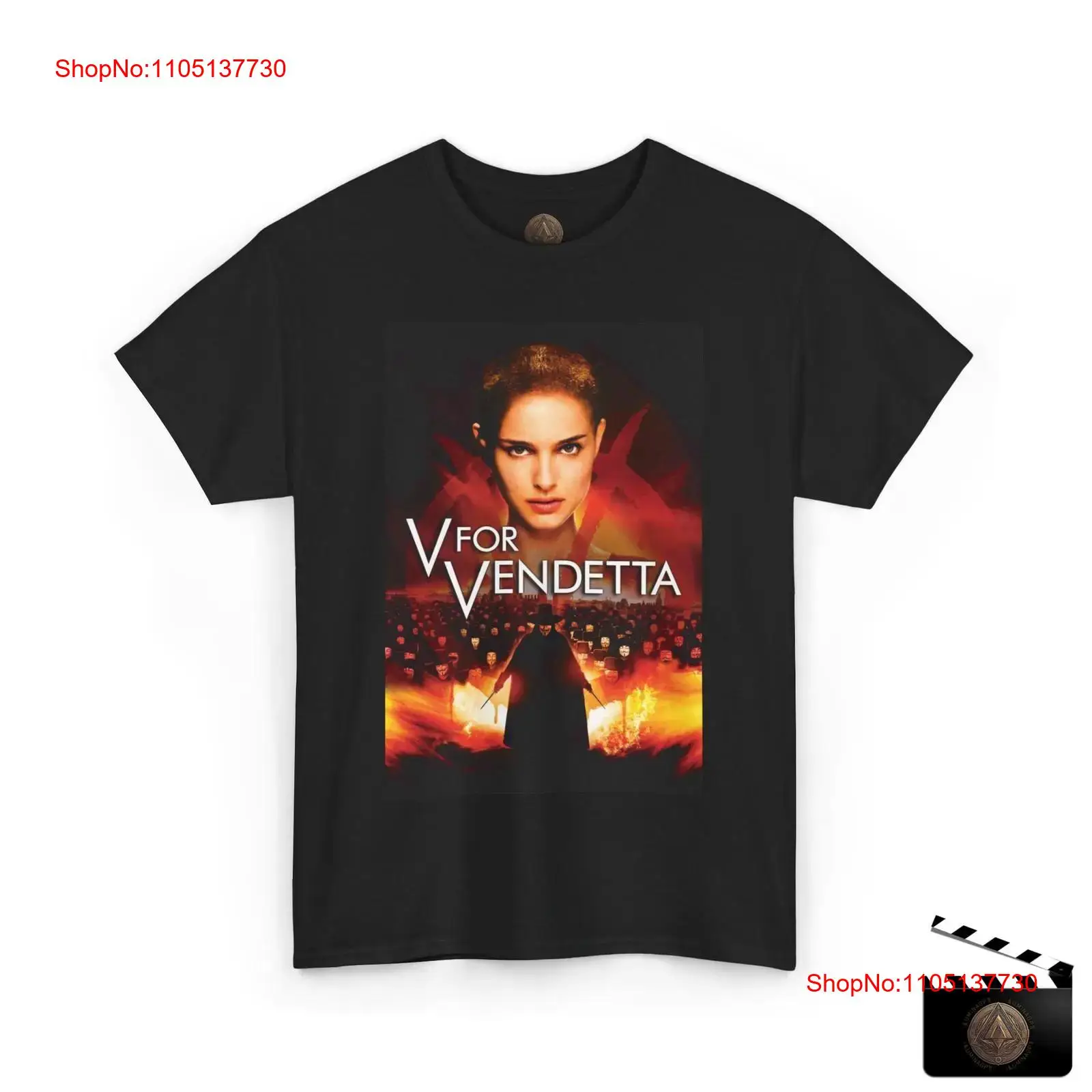Poster Men Fashion - V フォー ヴェンデッタ 映画ポスター T シャツ