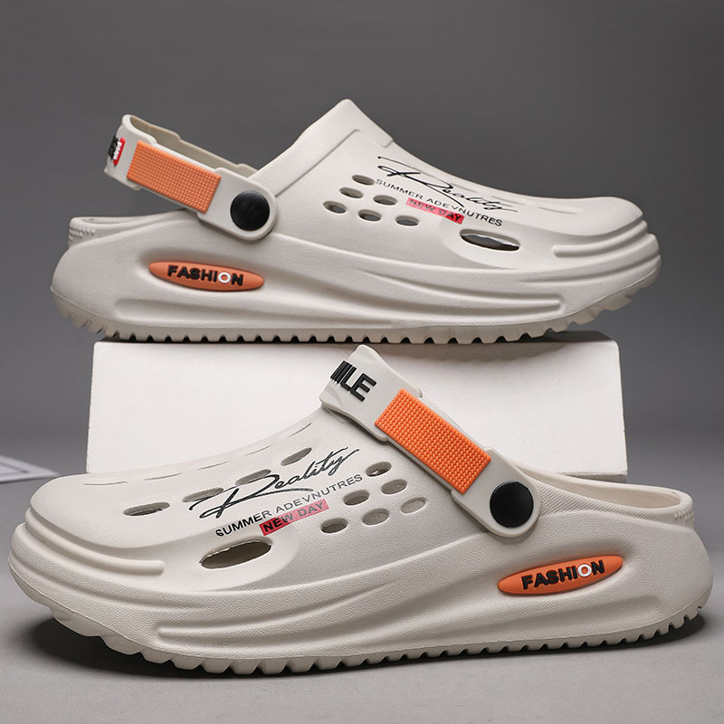 Mens Fashion Mullet - メンズスリッパ EVA ホールメンズミュールノンスリップスリッパ厚いソフトプラットフォームスライドファッション快適なメンズサンダル夏の靴