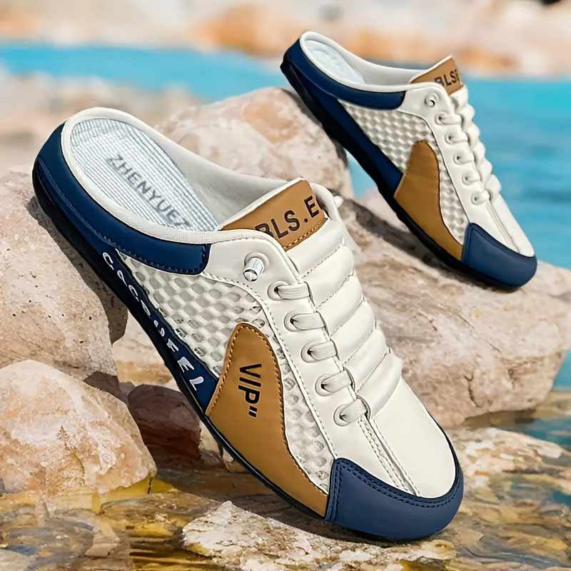 Mens Fashion Mullet - 春夏のおしゃれサンダル、通気性抜群、快適、多用途、履きやすいスリッポン
