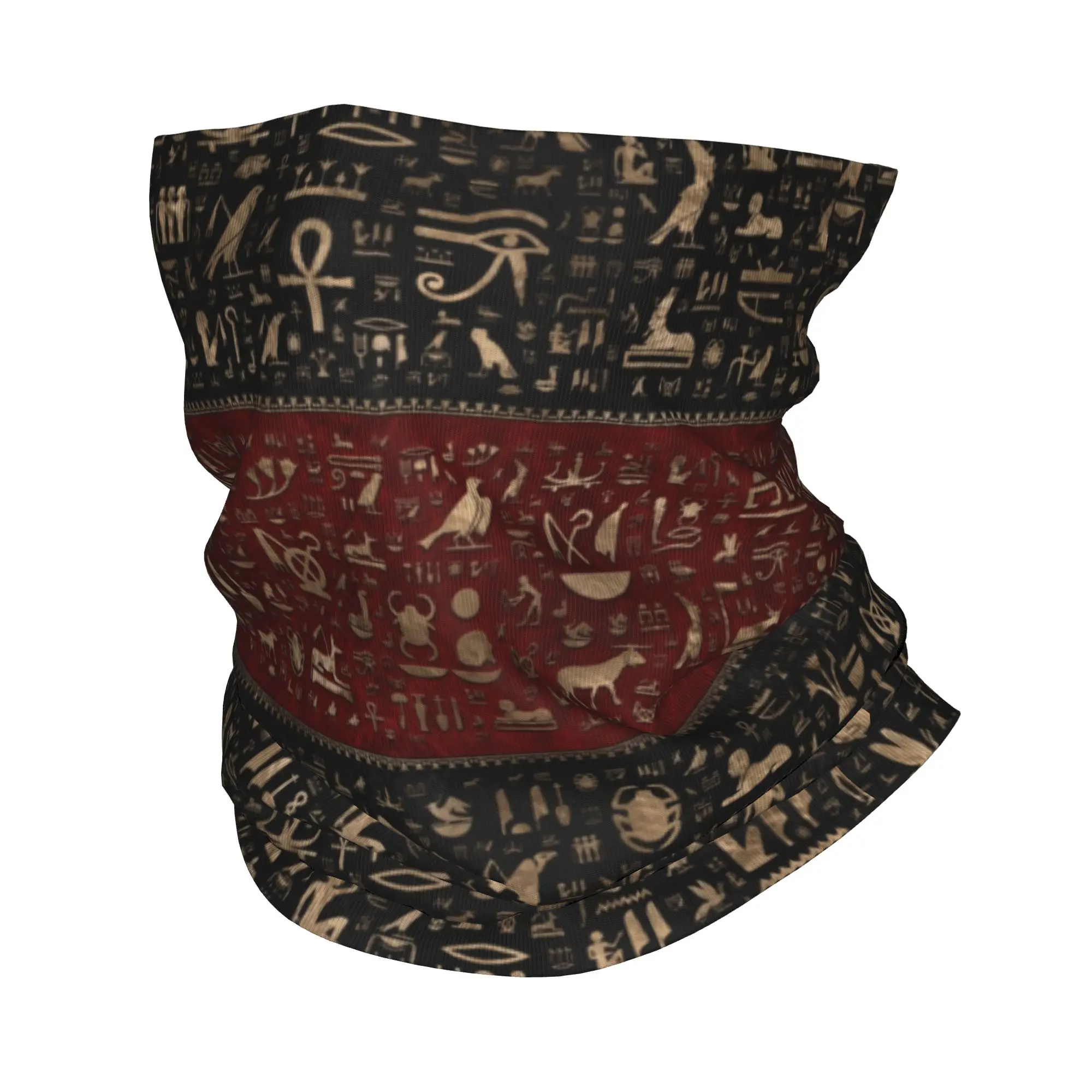 Men Fashion Egypt - 新しい古代エジプト象形文字バンダナネックゲイターランニング女性男性用ラップスカーフエジプト文化バラクラバウォーマーフェイススカーフコーブ