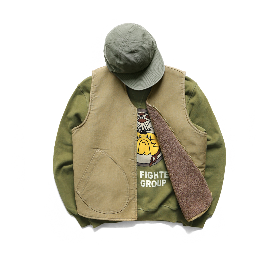 Sherpa Jacket Fleece - ファームランチ-男性と女性のためのノースリーブシェルパベスト、厚手のフリース、ハンティングジャケット、レトロなワークベスト、アメリカンヴィンテージセケット、アメカジ