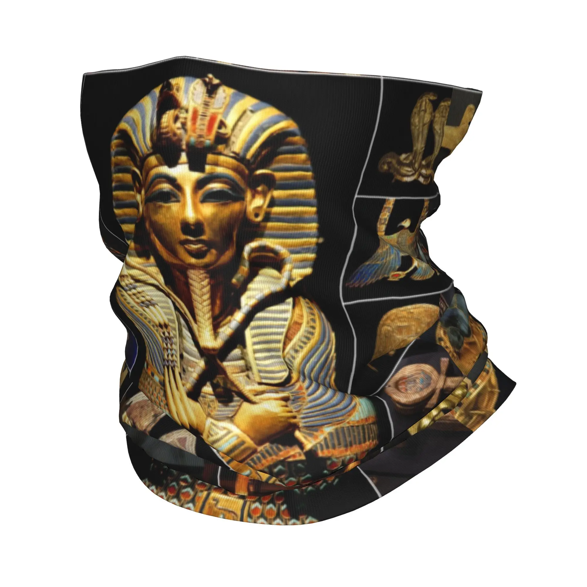 Men Fashion Egypt - 新しいエジプト古代王ツタンカーメン象形文字バンダナネックゲイターUV保護フェイススカーフカバーエジプトヘッドウェアチューブバラク
