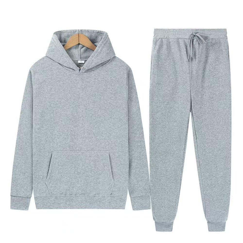 Men'S Fashion Color - メンズ秋冬新作無地パーカー+パンツツーピースセットファッショナブルカジュアルスポーツセットサイズS-3XL