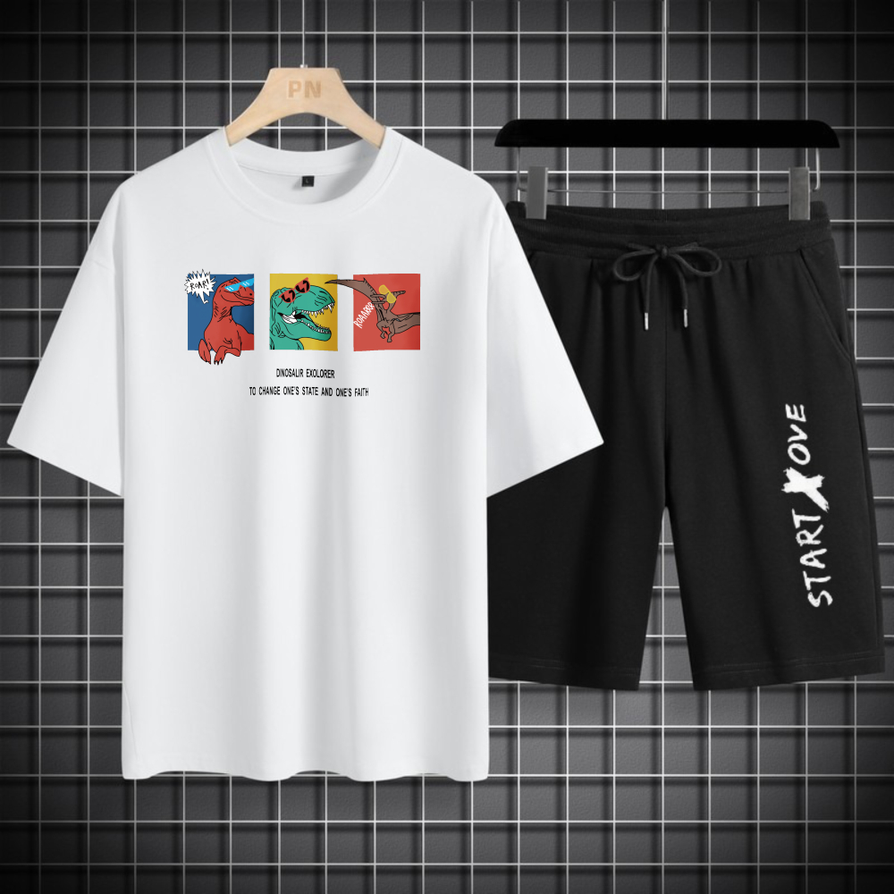 Mens Fashion Trends 2026 - 男性用スーツ 2026 夏の紳士服ファッションジャージカジュアル Tシャツ + ショーツバスケットボールセットスポーツウェアトレンドマンセット