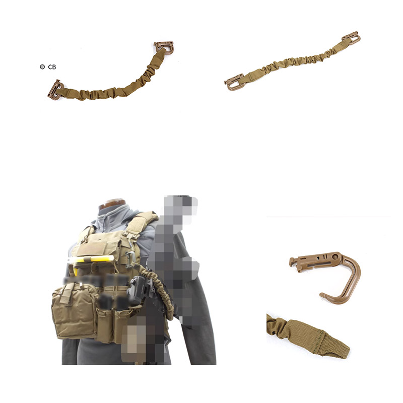 Tactical Vest Men - マルチカラーの屋外用固定キャッチUTX素材固定ロープ、固定フック付き、ベストや戦術的なバックパックに最適