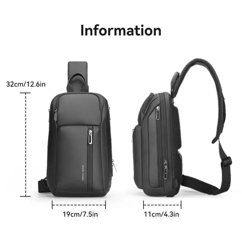 マーク・ライデン多機能チェストバッグメンズクロスボディバッグ - Men'S Fashion Bag のレビューと価格