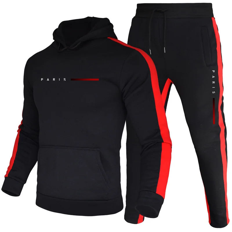 パリファッションメンズパーカーセットデイリーカジュアルスポー - Men'S Fashion Color のレビューと価格
