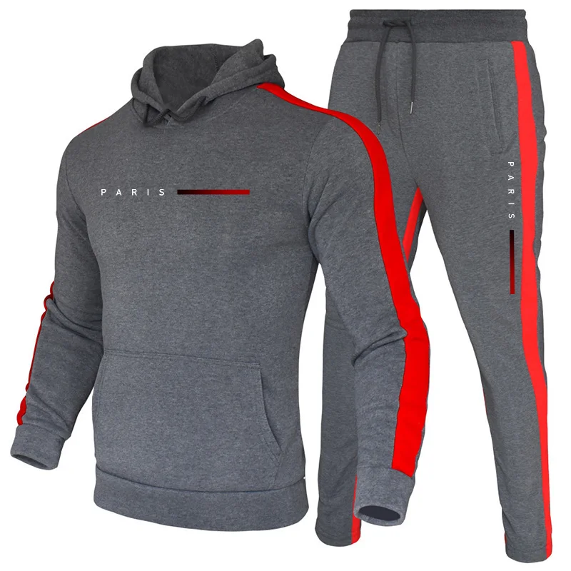 パリファッションメンズパーカーセットデイリーカジュアルスポー - Men'S Fashion Color のレビューと価格