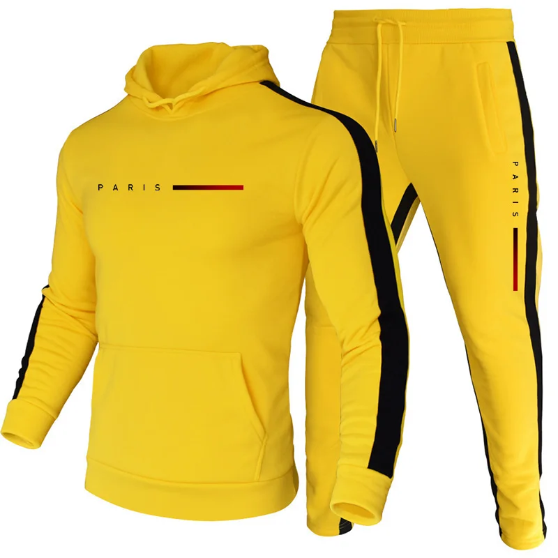 パリファッションメンズパーカーセットデイリーカジュアルスポー - Men'S Fashion Color のレビューと価格