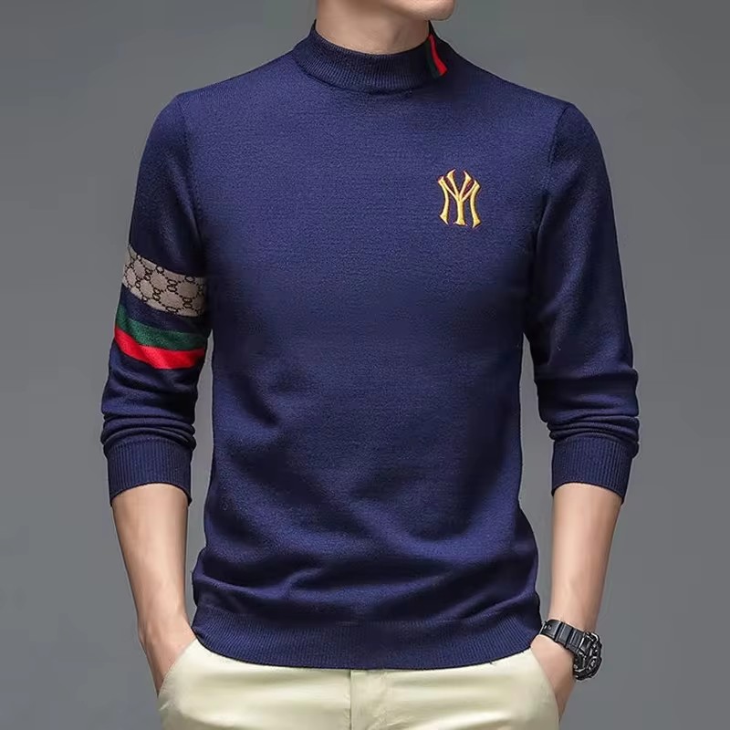 高級ラグジュアリーデザイナーズブランド刺繍セーター男前丸首カ - Mens Fashion Mullet のレビューと価格