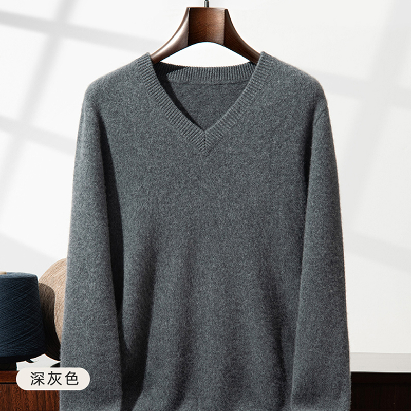 厚手のカシミヤセーター メンズ Vネック ピュアカシミヤセー - Mens Fashion Mullet のレビューと価格