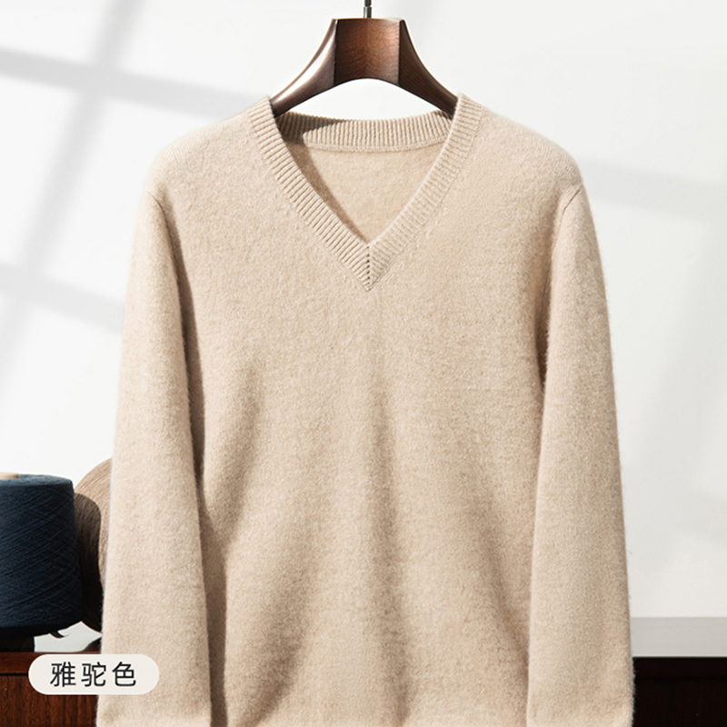 厚手のカシミヤセーター メンズ Vネック ピュアカシミヤセー - Mens Fashion Mullet のレビューと価格