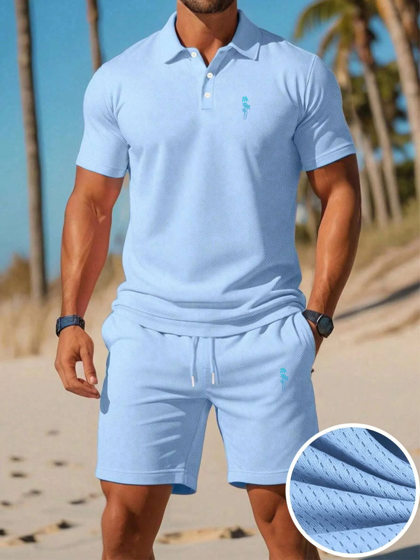 夏の新作メンズポロシャツセット カジュアルスポーティー クー - Men'S Fashion Color のレビューと価格