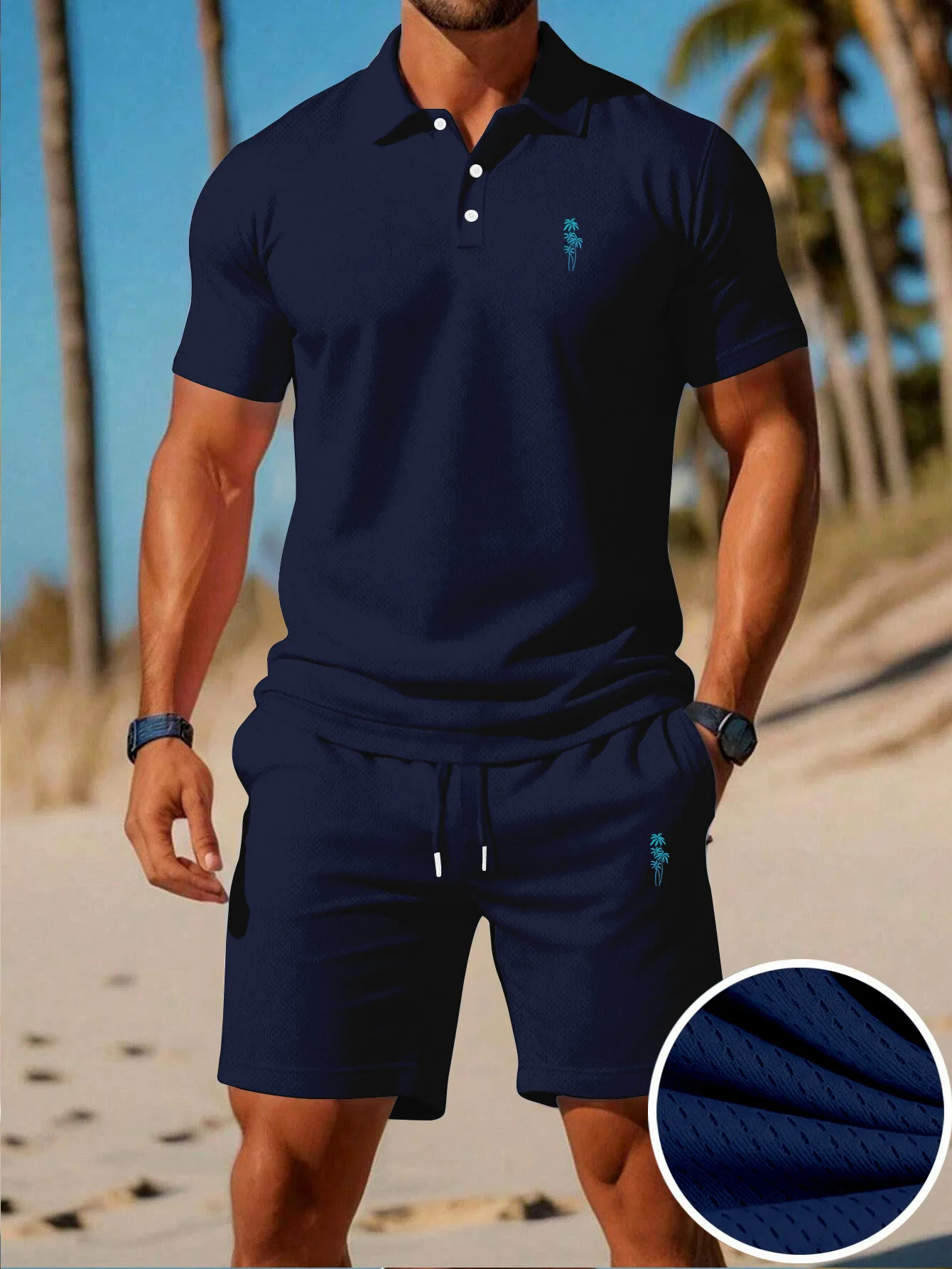 夏の新作メンズポロシャツセット カジュアルスポーティー クー - Men'S Fashion Color のレビューと価格