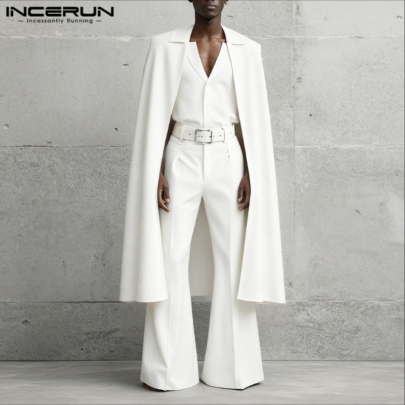 INCERUN メンズセット ソリッドカラー ラペル 長袖  - Men'S Fashion Color のレビューと価格
