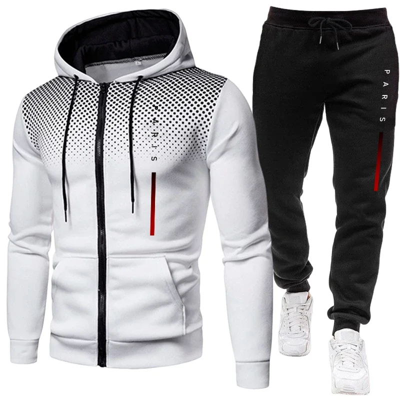 秋冬デイリーカジュアルスポーツフーディーセット アウトドアフ - Paris Fashion Men のレビューと価格