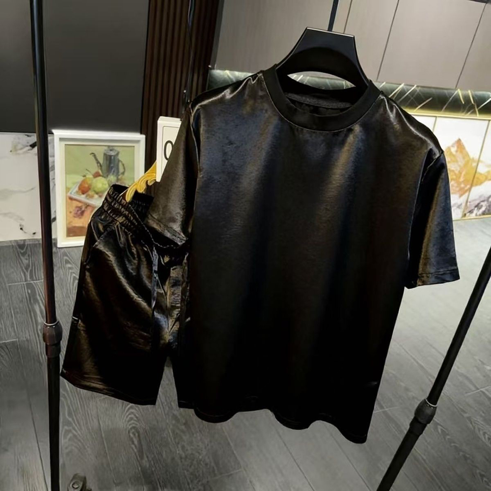 2026年夏新作 メンズ無地半袖ショートパンツセット アメリ - Men'S Fashion Color のレビューと価格