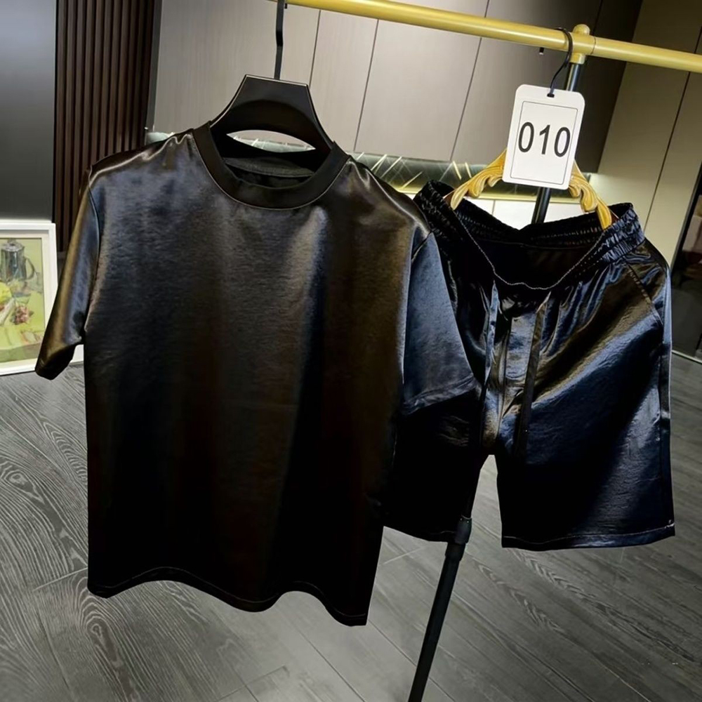 2026年夏新作 メンズ無地半袖ショートパンツセット アメリ - Men'S Fashion Color のレビューと価格