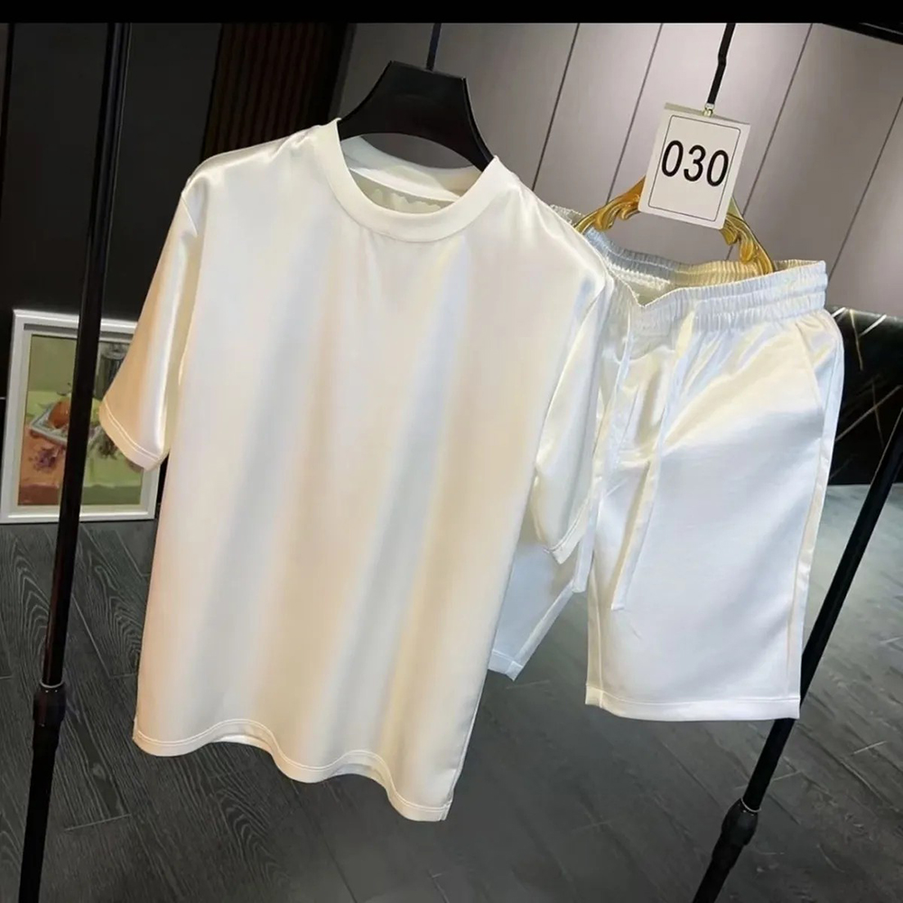 2026年夏新作 メンズ無地半袖ショートパンツセット アメリ - Men'S Fashion Color のレビューと価格