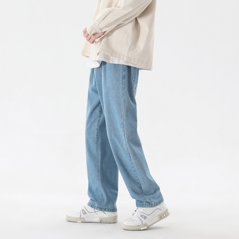 韓国のメンズカジュアルアンクルレングスジーンズ,クラシックな - Men'S Fashion Grey Jeans のレビューと価格