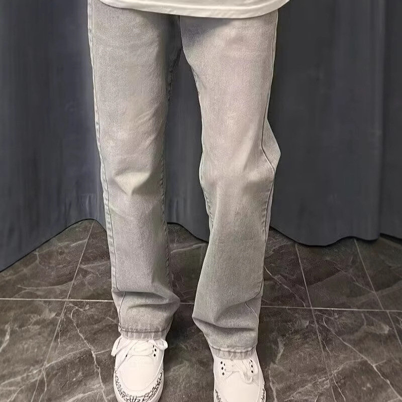 アメリカンヴィンテージニューファッションメンズグレー無地シン - Men'S Fashion Grey Jeans のレビューと価格
