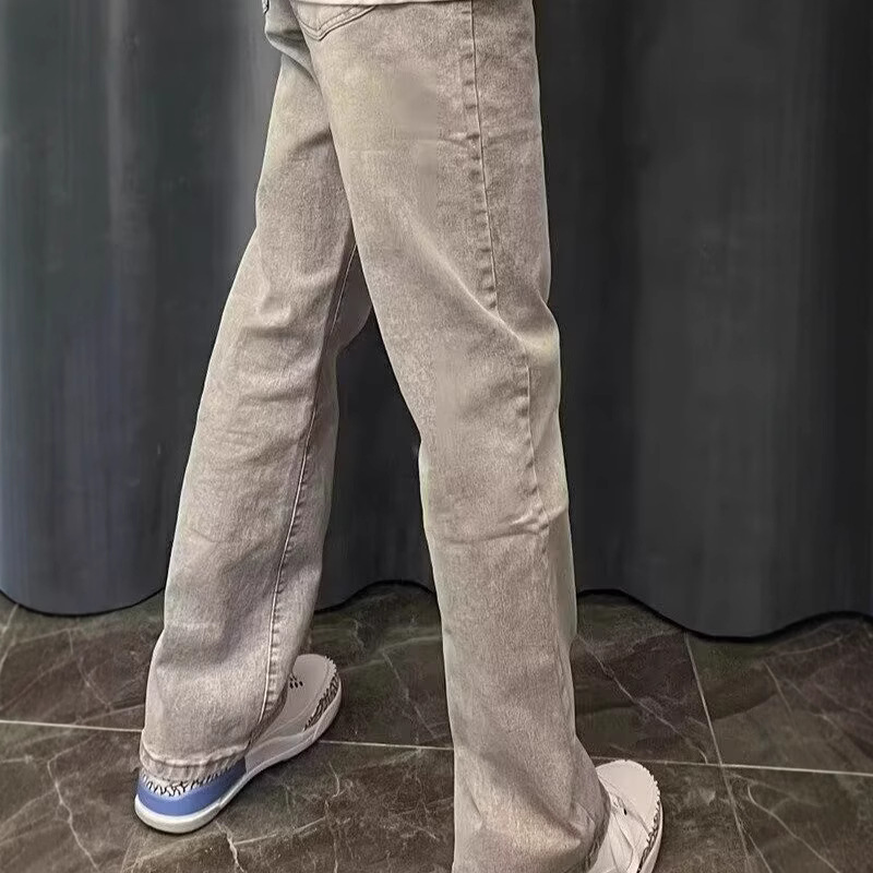 アメリカンヴィンテージニューファッションメンズグレー無地シン - Men'S Fashion Grey Jeans のレビューと価格