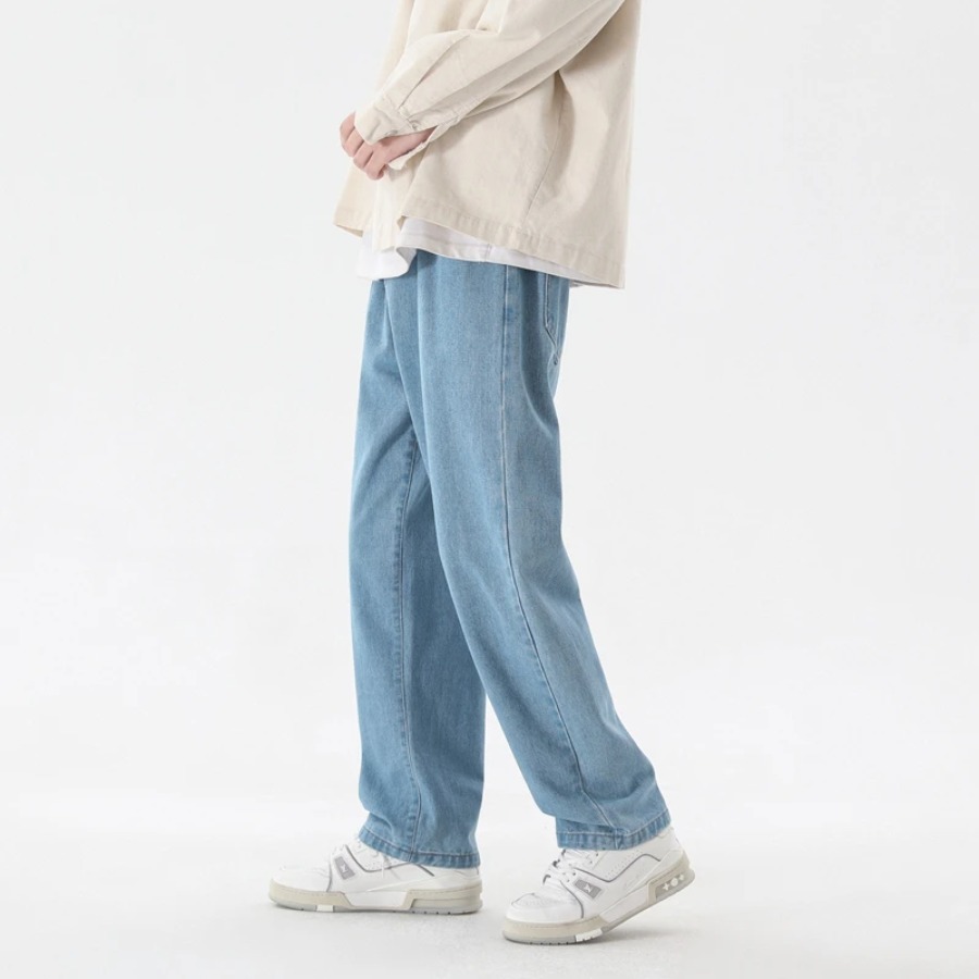 2026 新韓国ファッションメンズカジュアル足首丈ジーンズク - Men'S Fashion Grey Jeans のレビューと価格