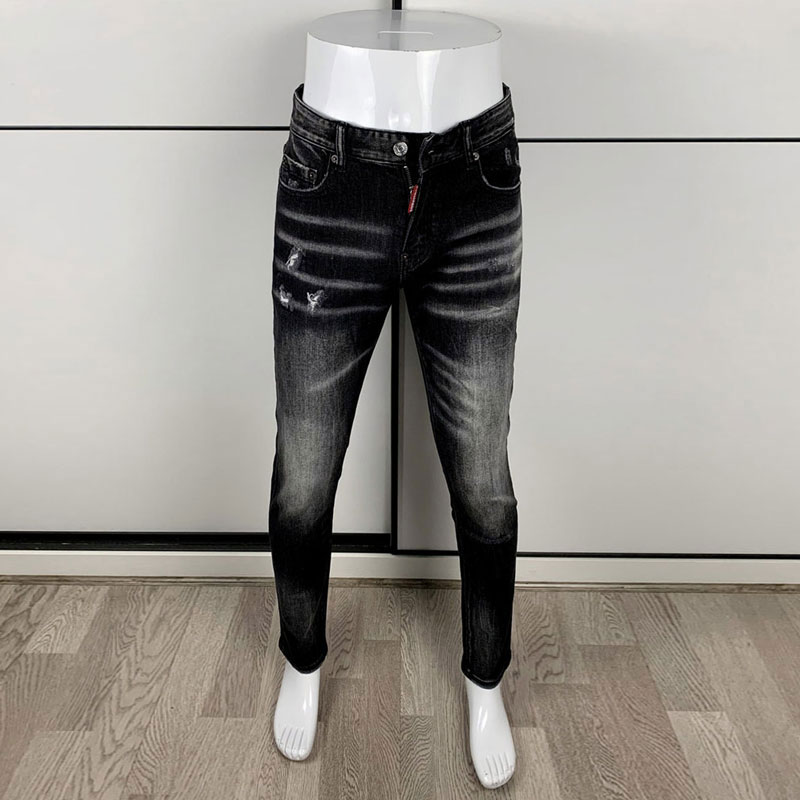 ストリートファッションメンズタイトブラックグレージーンズレト - Men'S Fashion Grey Jeans のレビューと価格