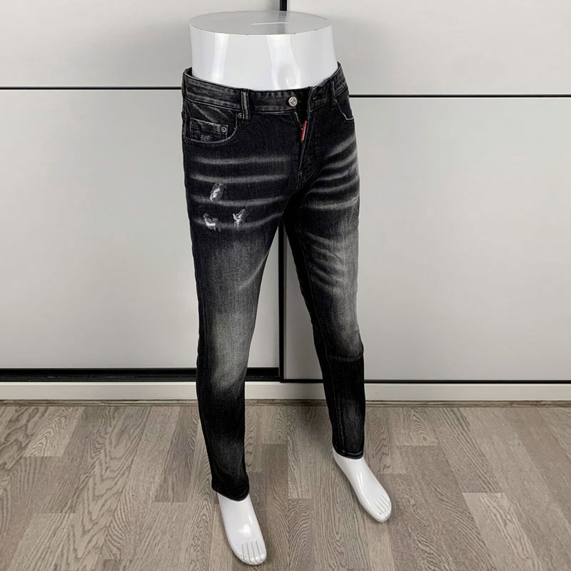 ストリートファッションメンズタイトブラックグレージーンズレト - Men'S Fashion Grey Jeans のレビューと価格