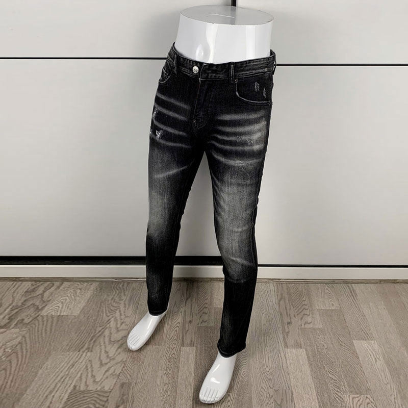 ストリートファッションメンズタイトブラックグレージーンズレト - Men'S Fashion Grey Jeans のレビューと価格