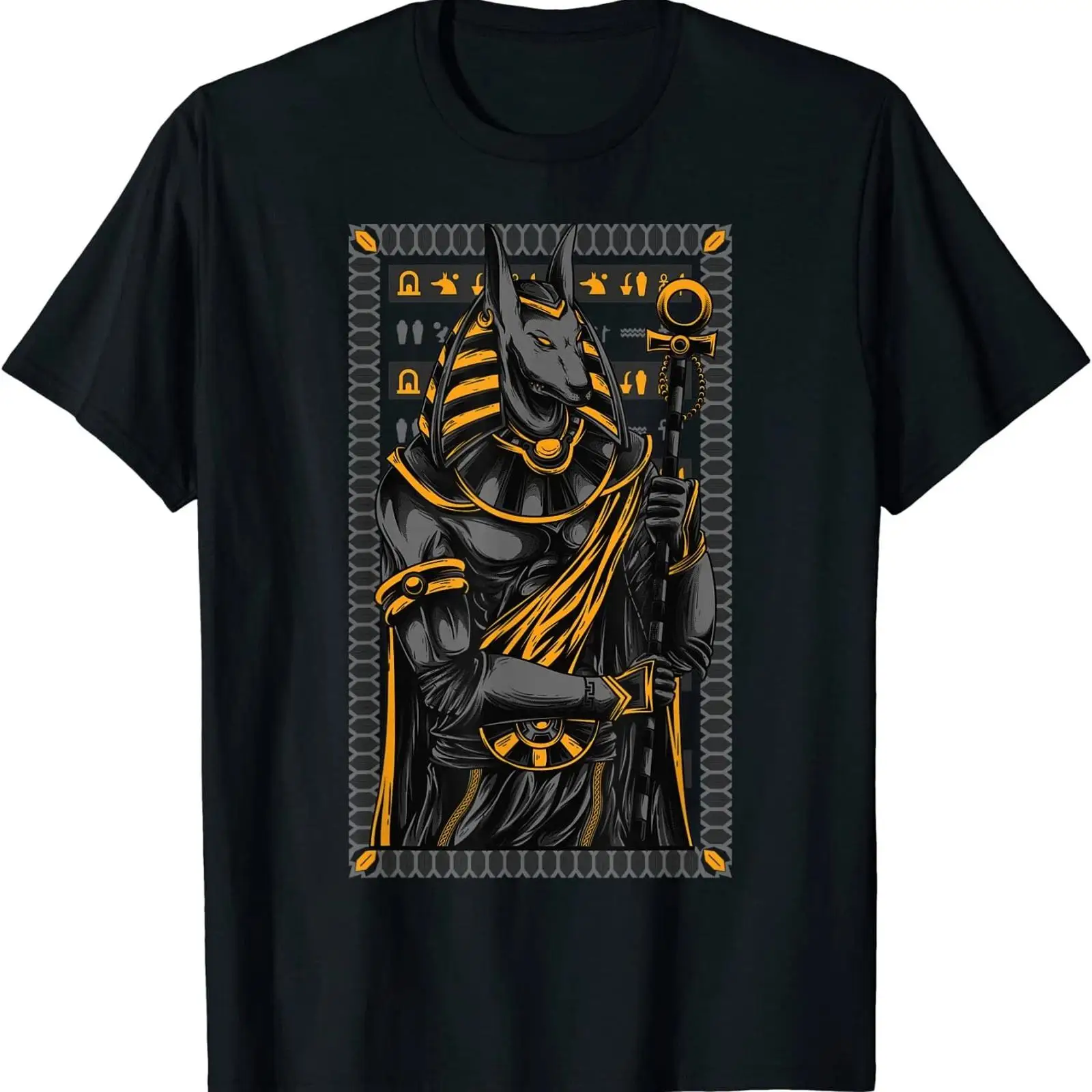 新しい限定版古代エジプト象形文字エジプト神アヌビスTシャツヴ - Men Fashion Egypt のレビューと価格