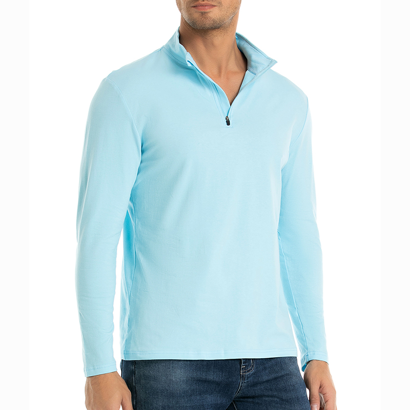 メンズ1/4ジップ長袖シャツ カジュアル クォータージップ  - Mens Fashion Quarter Zip のレビューと価格