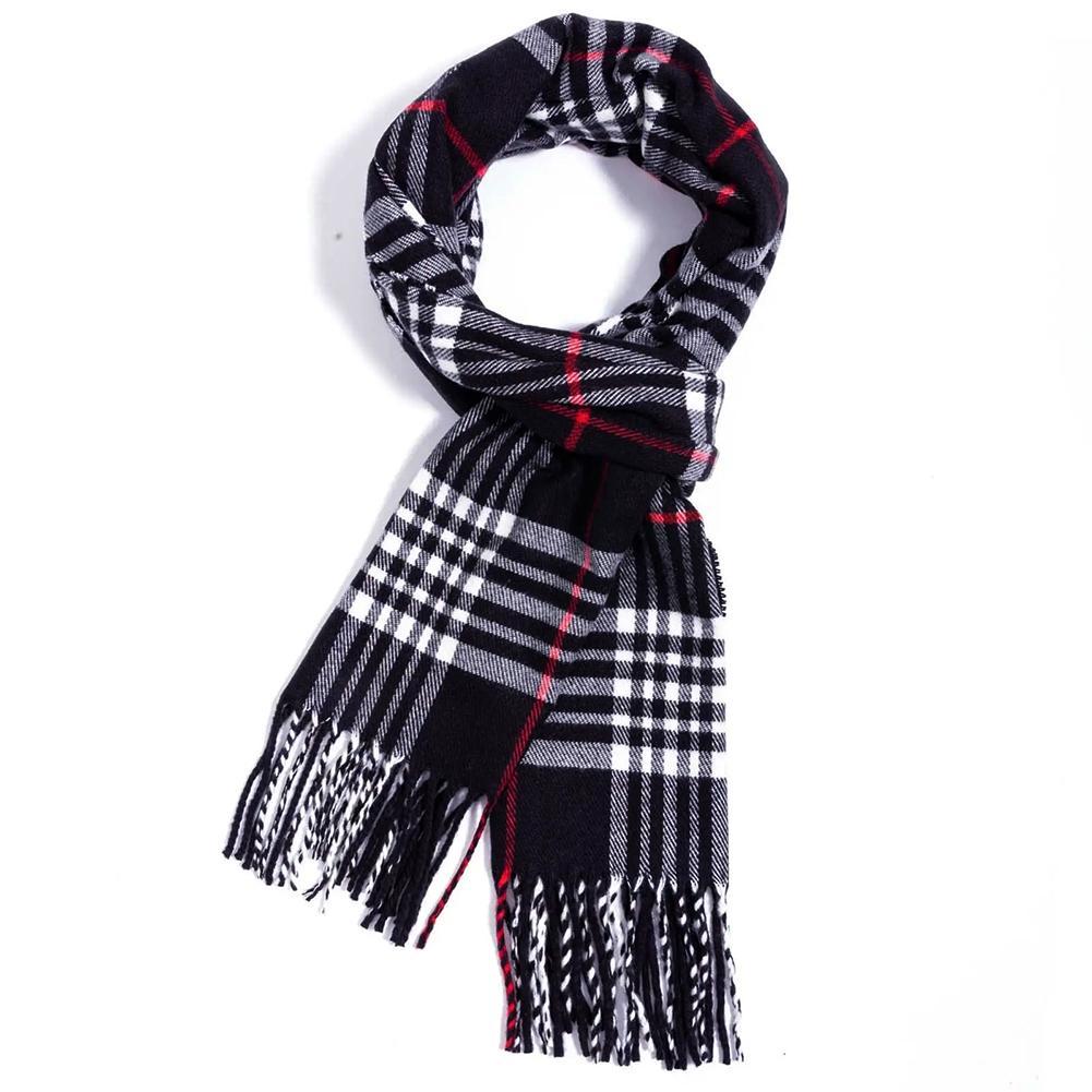 英国スタイルの冬のスカーフフェイクカシミアカップルショール、 - Men Scarf Wool のレビューと価格