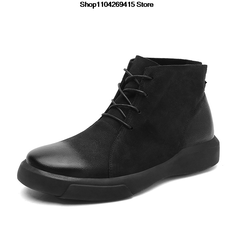 メンズ本革製冬用アンクルミリタリートレッキングタクティカルブ - Chelsea Boots Men のレビューと価格
