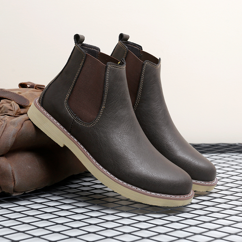 メンズプラスサイズ新作ハイカットレトロカジュアルスタイルチェ - Chelsea Boots Men のレビューと価格