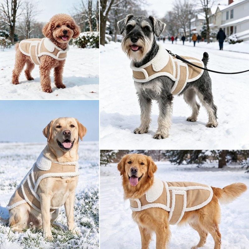 冬用犬用コート 中型犬用 シェルパフリース 中型ジャケット  - Sherpa Jacket Fleece のレビューと価格