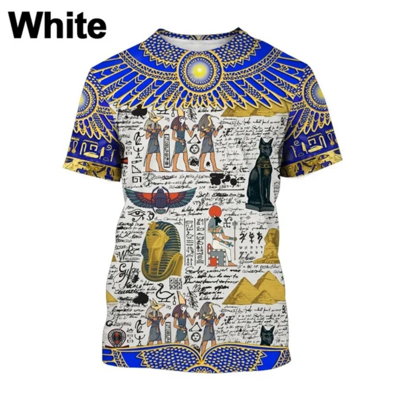3D プリントファラオアヌビス Tシャツ男性のための古代エジ - Men Fashion Egypt のレビューと価格