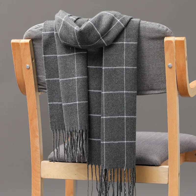 2023 新しい冬の男性スカーフ保温カシミヤスカーフカジュア - Men Scarf Wool のレビューと価格