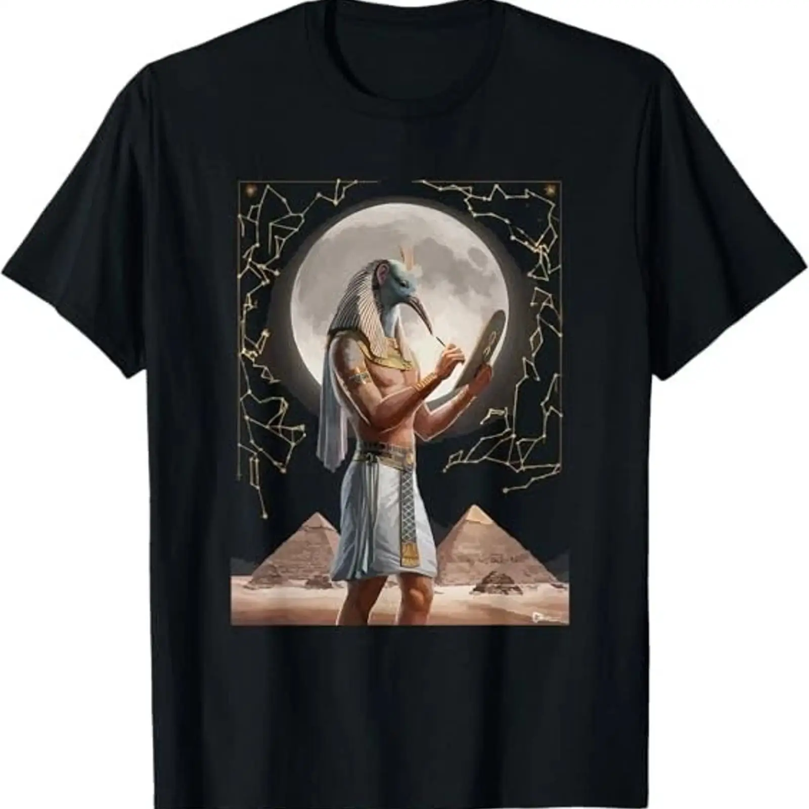 新しいトートエジプト神神話ピラミッド古代エジプト Tシャツ  - Men Fashion Egypt のレビューと価格