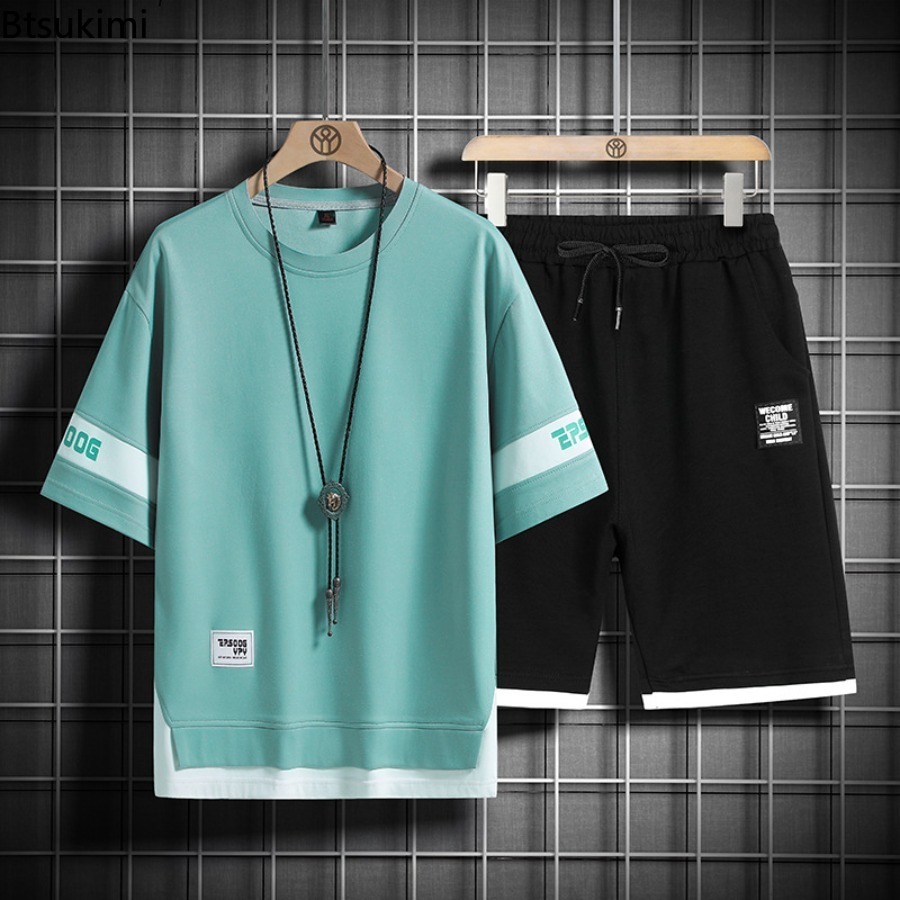 2026年夏メンズファッションカラーブロッキング半袖Tシャツ - Men'S Fashion Color のレビューと価格