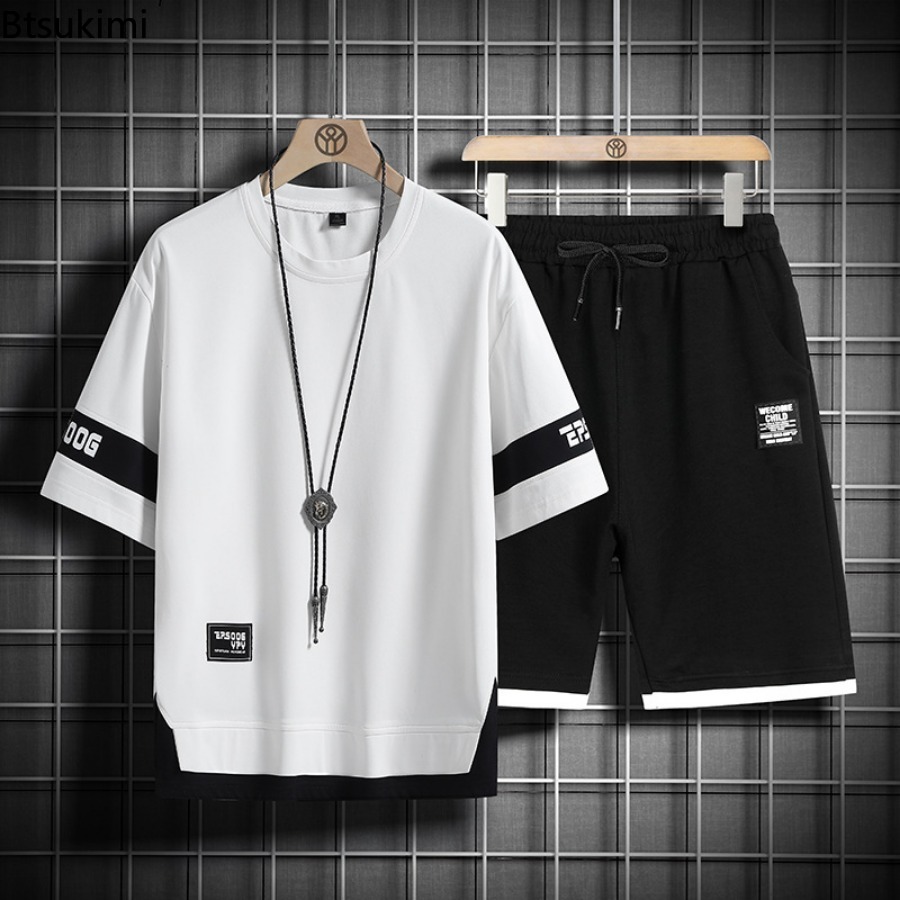 2026年夏メンズファッションカラーブロッキング半袖Tシャツ - Men'S Fashion Color のレビューと価格