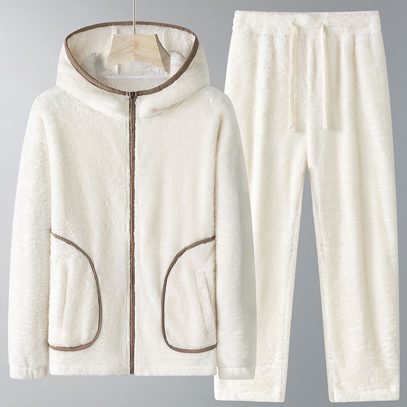 2026年冬新作メンズフリース厚手パーカーセット、防風防寒、 - Mens Fashion Zip Up のレビューと価格