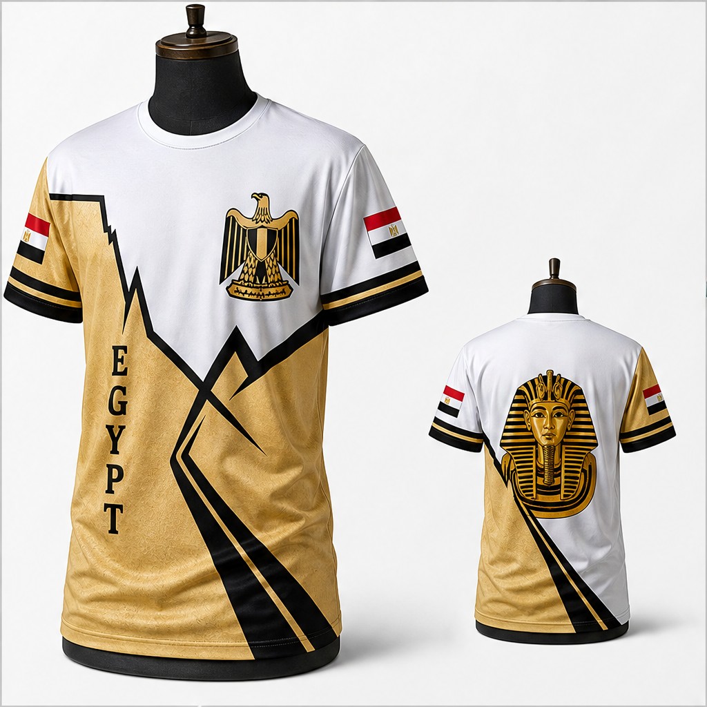 メンズ エジプト クルーネックTシャツ 国旗 鷲 神聖文字プ - Men Fashion Egypt のレビューと価格