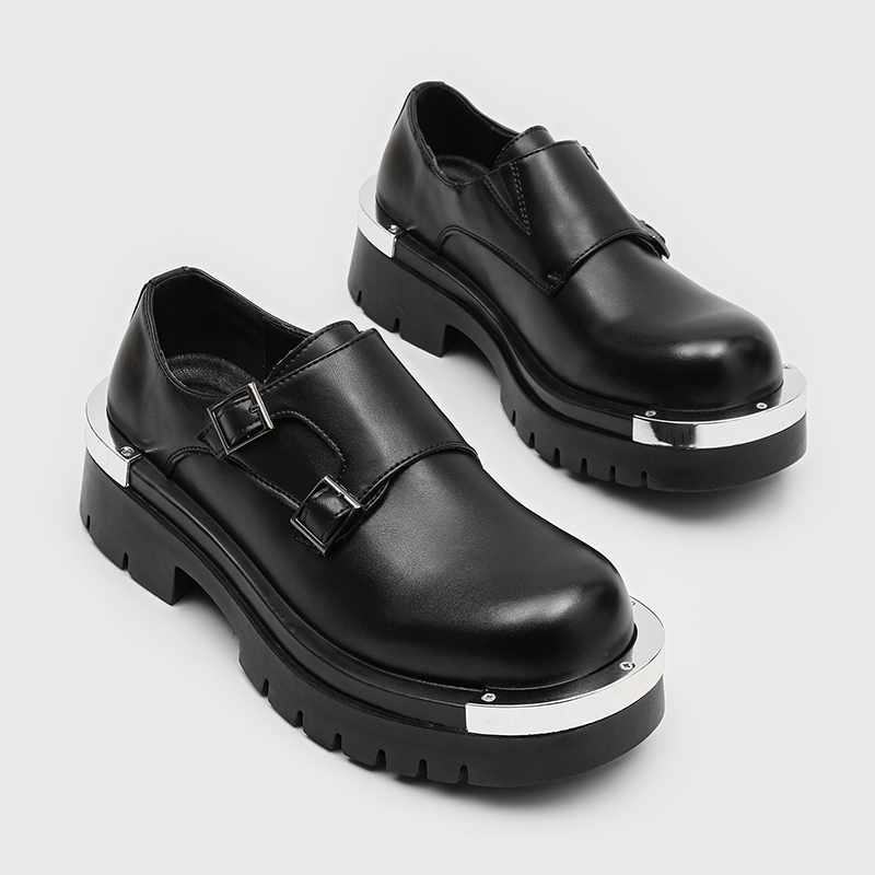 メンズファッションパリダービーシューズパンクスタイルメタルビ - Paris Fashion Men のレビューと価格