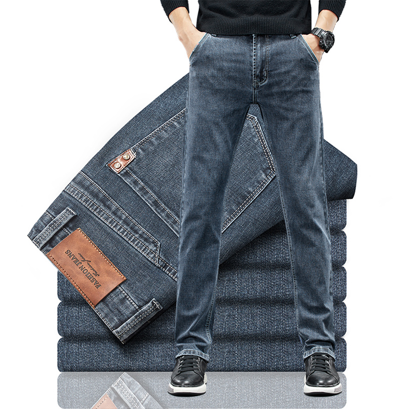 ストレッチデニムジーンズ,カジュアルパンツ,グレー,ストレー - Men'S Fashion Grey Jeans のレビューと価格
