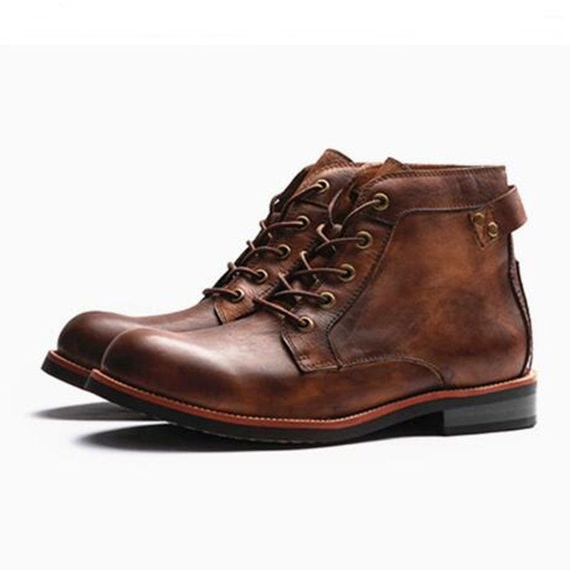 大サイズ 38-48 ファッションメンズレザーブーツ高快適靴 - Men'S Fashion Color のレビューと価格